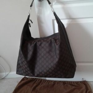 Genuine large G Gucii weekend luggage hobo shape